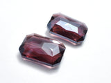 Crystal Glass 18x26mm Faceted Rectangle Beads, Wine Red, 2pieces-BeadBeyond