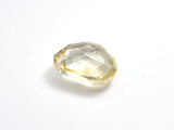 Crystal Glass 22x27mm Faceted Free Form Pendant, Light Champagne, 1piece-BeadBeyond