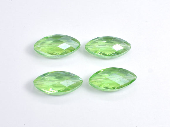 Crystal Glass 12x25mm Faceted Marquise Beads, Green, 2pieces-BeadBeyond