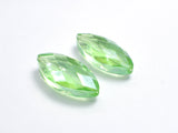 Crystal Glass 12x25mm Faceted Marquise Beads, Green, 2pieces-BeadBeyond