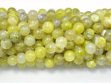 Lemon Matrix Quartz Beads, 8mm (8.4mm) Round-Gems: Round & Faceted-BeadBeyond