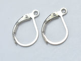 20pcs Leverback Earwires, Earing Hooks, Silver Plated, 10x16mm, Hole 1.5mm-Metal Findings & Charms-BeadBeyond