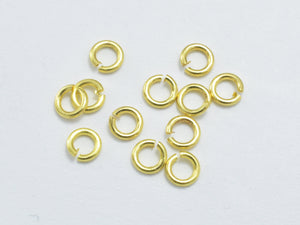 Approx. 300pcs 3mm Open Jump Ring, 0.6mm (22gauge), Gold Plated Brass Jump Ring-Metal Findings & Charms-BeadBeyond