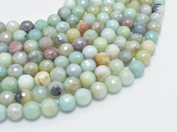Mystic Coated Amazonite, 6mm (6.3mm) Faceted, AB Coated-Gems: Round & Faceted-BeadBeyond