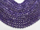 Amethyst Beads, Round, 8mm (8.5mm), 15.5 Inch-BeadBeyond