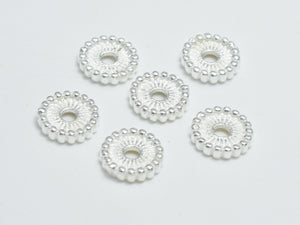 8pcs 925 Sterling Silver Beads, 6.8mm, Disc Beads, Daisy Spacers-BeadBeyond