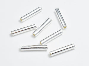 20pcs 925 Sterling Silver Tube, Tube Connector, 2x10mm-BeadBeyond