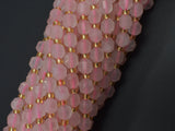 Rose Quartz Beads, 6mm Faceted Prism Double Point Cut-Gems: Round & Faceted-BeadBeyond