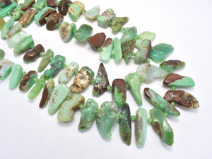 Chrysoprase Beads, Approx. (7-13)x(15-28)mm Top Drilled Irregular Stick-Gems: Nugget,Chips,Drop-BeadBeyond