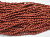Matte Red Jasper Beads, 4mm (4.7mm)-Gems: Round & Faceted-BeadBeyond