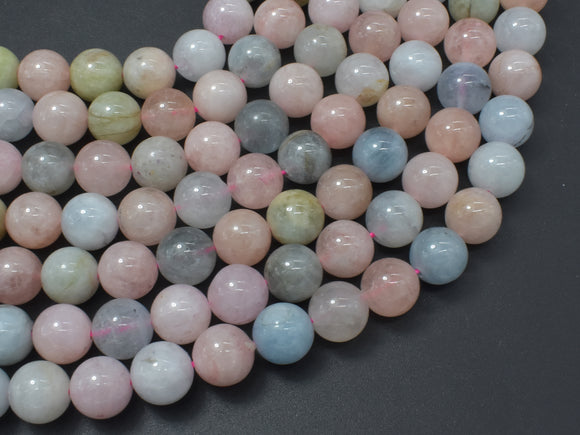Beryl Beads, Aquamarine, Morganite, Heliodor, 10mm, Round-Gems: Round & Faceted-BeadBeyond