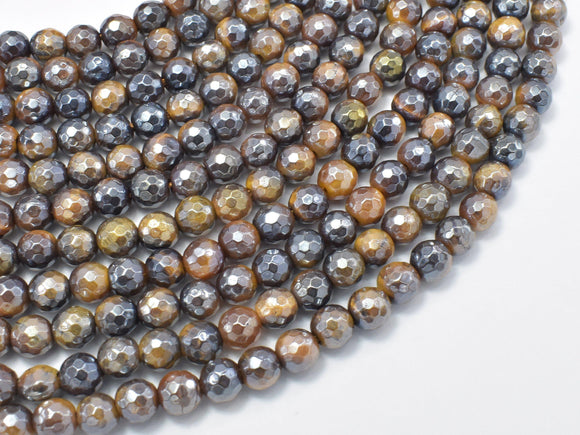 Mystic Coated Tiger Eye Beads, 6mm Faceted, AB Coated-Gems: Round & Faceted-BeadBeyond