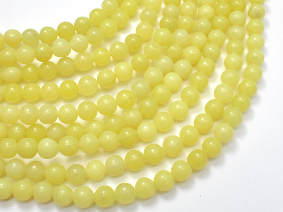 Lemon Jade, 6mm Round beads-BeadBeyond
