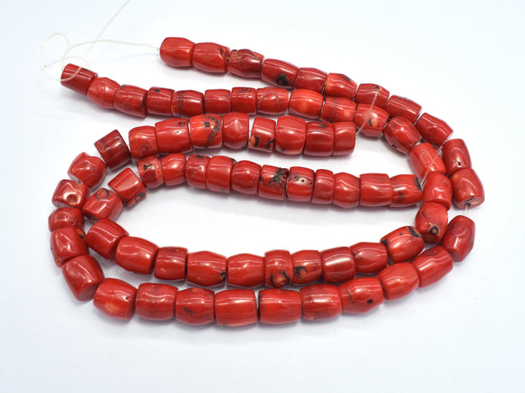Red Bamboo Coral Beads,11-12mm Tube Beads-BeadBeyond