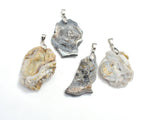 Natural Agate Pendant, Raw Agate, Size Vary, 1 Piece-Gems:Assorted Shape-BeadBeyond