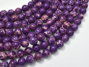 Impression Jasper-Purple, 8mm (8.5mm) Round-Gems: Round & Faceted-BeadBeyond