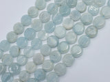 Aquamarine 10mm Coin Beads-BeadBeyond