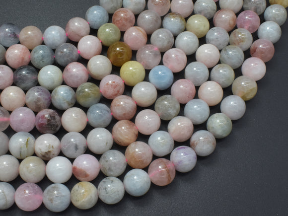 Beryl Beads, Morganite, Aquamarine, Heliodor, 8mm (8.5mm) Round-Gems: Round & Faceted-BeadBeyond