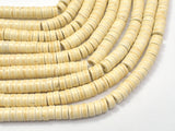 White Howlite Beads, 2.7x6mm Heishi Beads-Gems:Assorted Shape-BeadBeyond