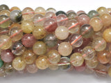 Mixed Rutilated Quartz, 8mm (8.5mm) Round-Gems: Round & Faceted-BeadBeyond