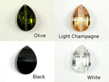 CZ beads, 12x18mm Faceted Wedged Drop-Cubic Zirconia-BeadBeyond