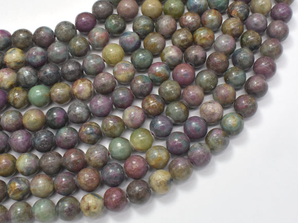 Ruby Apatite, Ruby in Kyanite, 8mm Round Beads-BeadBeyond
