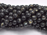 Shell Howlite-Black, 8mm (8.5mm)-Gems: Round & Faceted-BeadBeyond