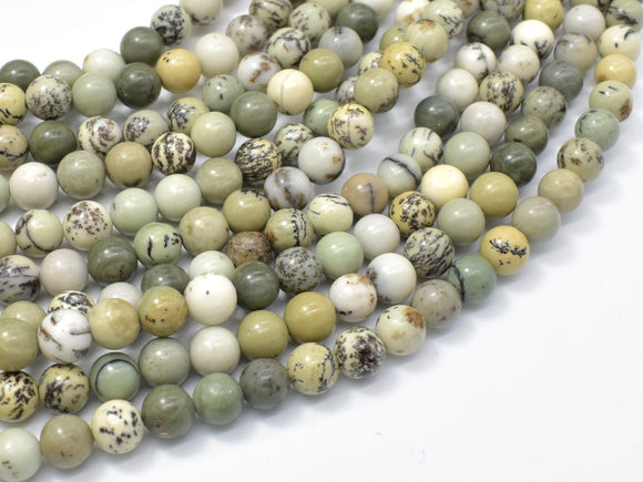Dendritic Jasper, 6mm (6.5mm) Round Beads, 15.5 Inch-Gems: Round & Faceted-BeadBeyond