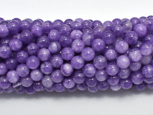 Jade Beads - Purple, 6mm Round-BeadBeyond