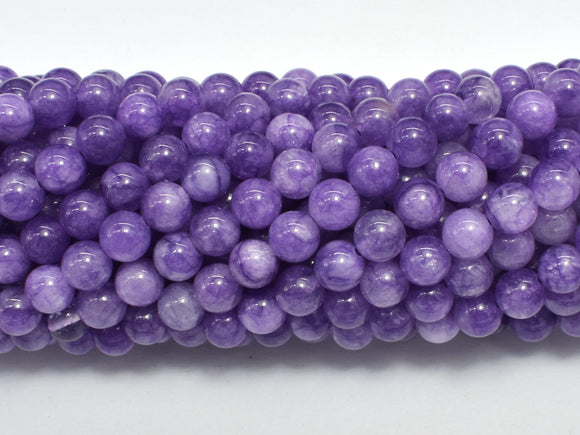 Jade Beads - Purple, 6mm Round-BeadBeyond
