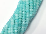 Jade - Sea Blue 4x6mm Faceted Rondelle, 14.5 Inch-BeadBeyond