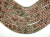 Red Green Garnet, 10mm Round Beads-BeadBeyond
