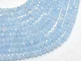 Aquamarine, 4x6mm Faceted Rondelle Beads , 15.5 Inch-BeadBeyond
