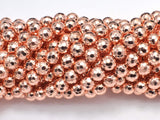 Hematite Beads-Rose Gold, 8mm Faceted Round-Gems: Round & Faceted-BeadBeyond