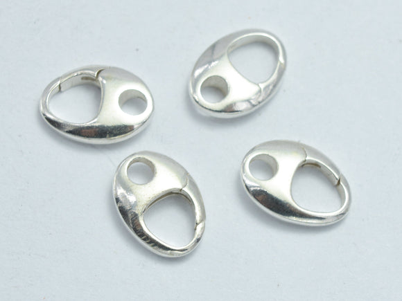 2pcs 925 Sterling Silver Oval Clasp, Spring Gate Oval Clasp 11x8mm-BeadBeyond