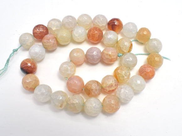 Dragon Vein Agate Beads, 10mm Faceted Round Beads-BeadBeyond