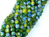 Agate Beads, Blue & Green, 6mm Faceted Round-Gems: Round & Faceted-BeadBeyond