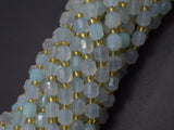 Blue Chalcedony Agate Beads, 6mm Faceted Prism Double Point Cut-Gems: Round & Faceted-BeadBeyond