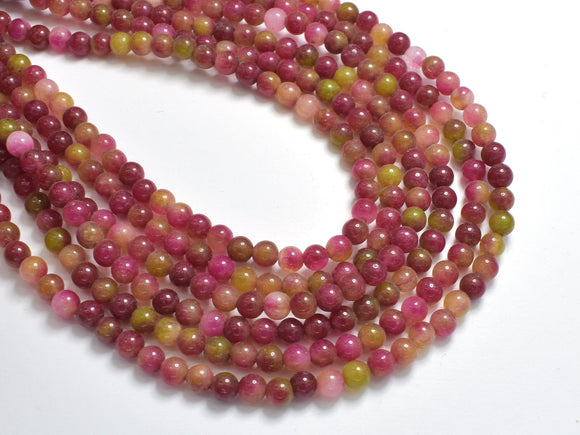 Jade - Multi Color, 4mm Round Beads-BeadBeyond