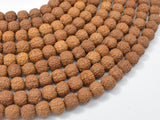 Rudraksha Beads, 8.5mm-9.5mm Round Beads, 34-37 Inch-Wood-BeadBeyond