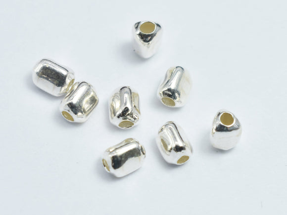 20pcs 925 Sterling Silver Triangle Tube Beads 3x3.9mm-BeadBeyond