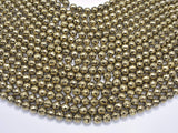 Hematite-Light Gold, Pyrite Color, 8mm Faceted Round-Gems: Round & Faceted-BeadBeyond