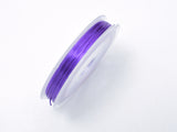 2Rolls Purple Stretch Elastic Beading Cord, 0.5mm, 2 Rolls-20 Meters-Metal Findings & Charms-BeadBeyond