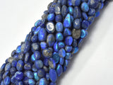 Mystic Coated Natural Lapis Lazuli, AB Coated, 6x8mm Nugget-Gems: Nugget,Chips,Drop-BeadBeyond