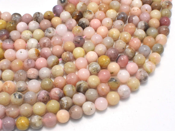 Pink Opal Beads, 6mm (6.4mm)-Gems: Round & Faceted-BeadBeyond