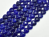 Jade - Blue 12mm Heart Beads, 15 Inch-BeadBeyond