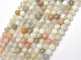 Peach / Gray / White Mixed Moonstone, 6mm Round Beads-Gems: Round & Faceted-BeadBeyond