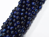 Tiger Eye-Blue 8mm Round Beads-BeadBeyond