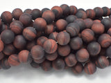 Matte Red Tiger Eye Beads, Round, 10mm, 15 Inch-Gems: Round & Faceted-BeadBeyond