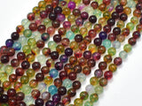 Dragon Vein Agate Beads, Green & Red, 6mm Round Beads-BeadBeyond
